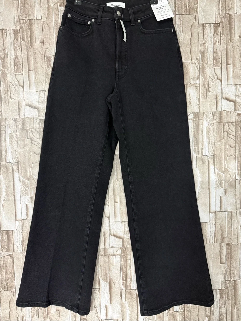 Madewell The Wide-Leg Jean in Super Stretch Denim Sz 27 - Picture 4 of 7